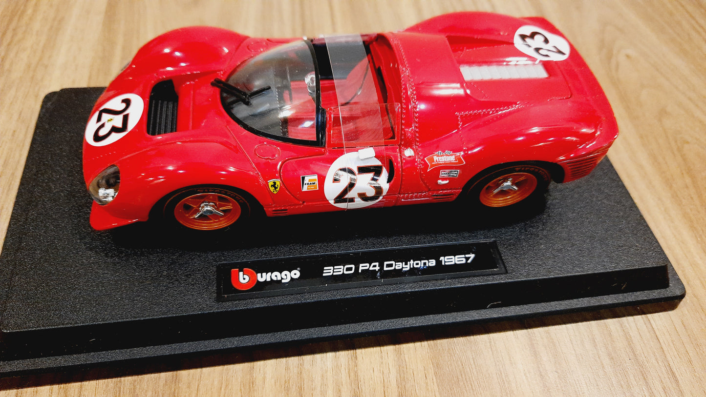 Bburago Ferrari 330 P4 Daytona 1967 Diecast Scale Model 1:24 | Classic Racing Car Collectible