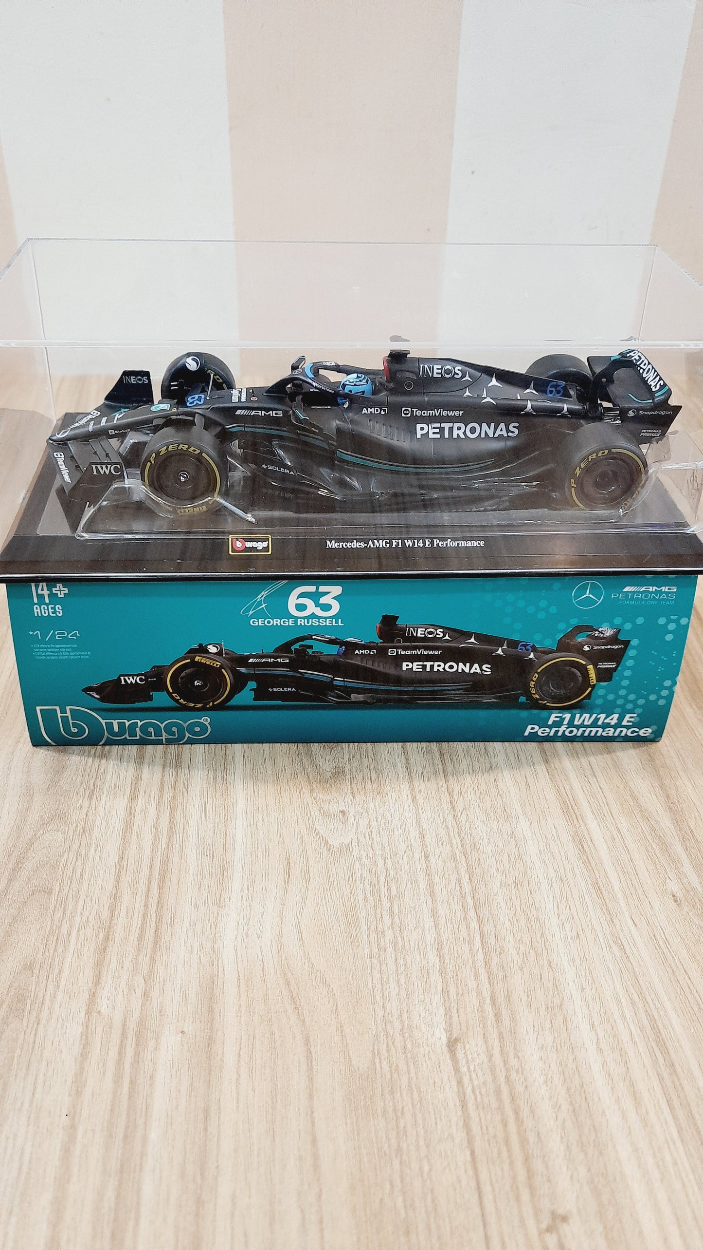 Bburago Mercedes AMG F1 W14 E Performance Diecast Scale Model 1:24