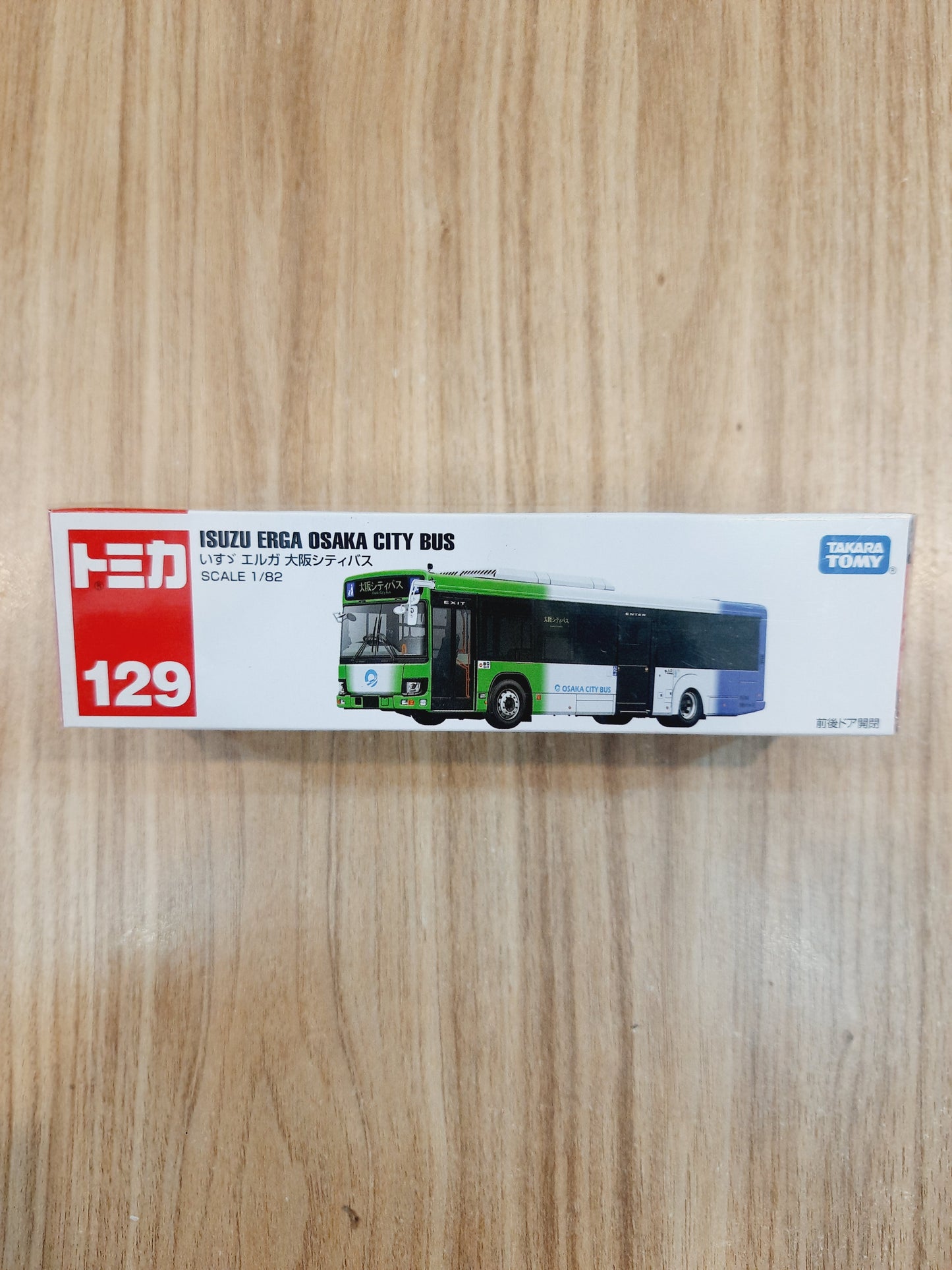 Takara Tomy Tomica No 129 Isuzu Elga Osaka City Bus Diecast scale model