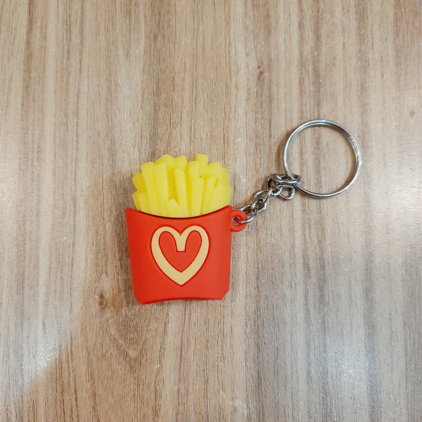 Fast Food Metal Keychain