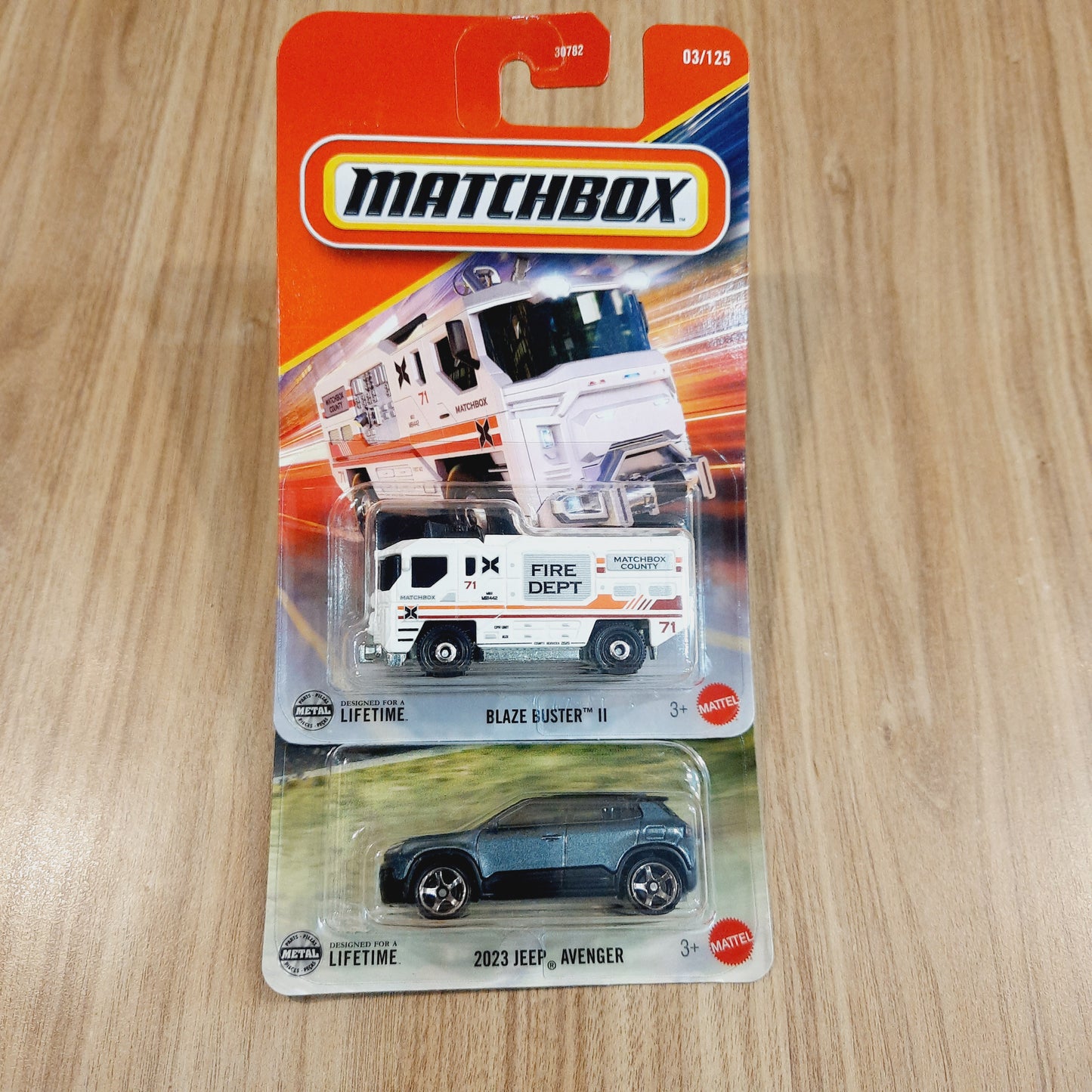 Matchbox 2023 Jeep Avenger & Blaze Buster II (Combo pack of 2 ) - 30782