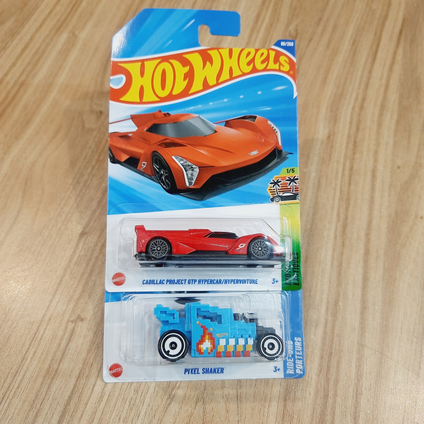 Hot Wheels Cadillac Project GTP Hypercar/Hypervoiture & Pixel Shaker(combo pack of 2)