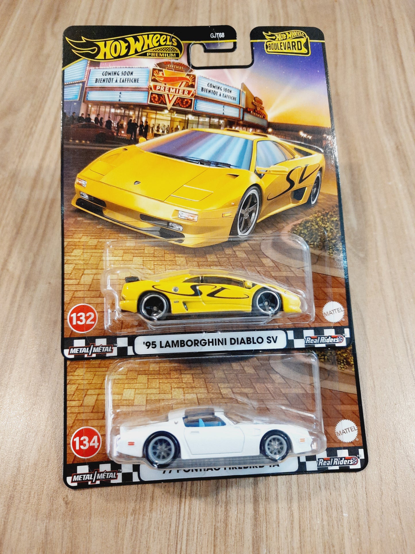 Hot Wheels Premium - Boulevard - 95 Lamborghini Diablo SV & 77 Pontiac Firebird TA (GJT68)