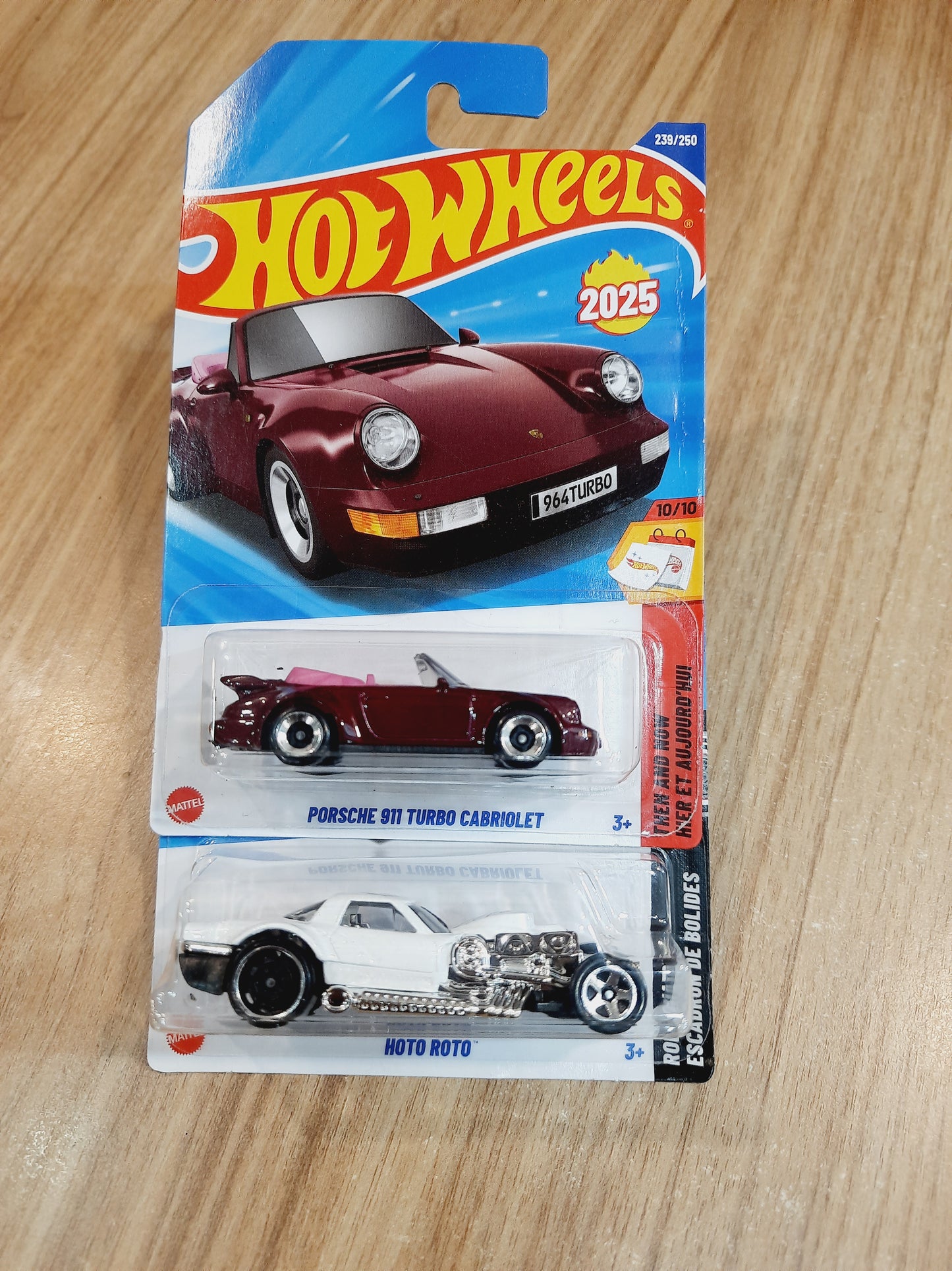 Hot Wheels Porsche 911 Turbo Cabriolet & Hoto Roto (combo pack of 2)