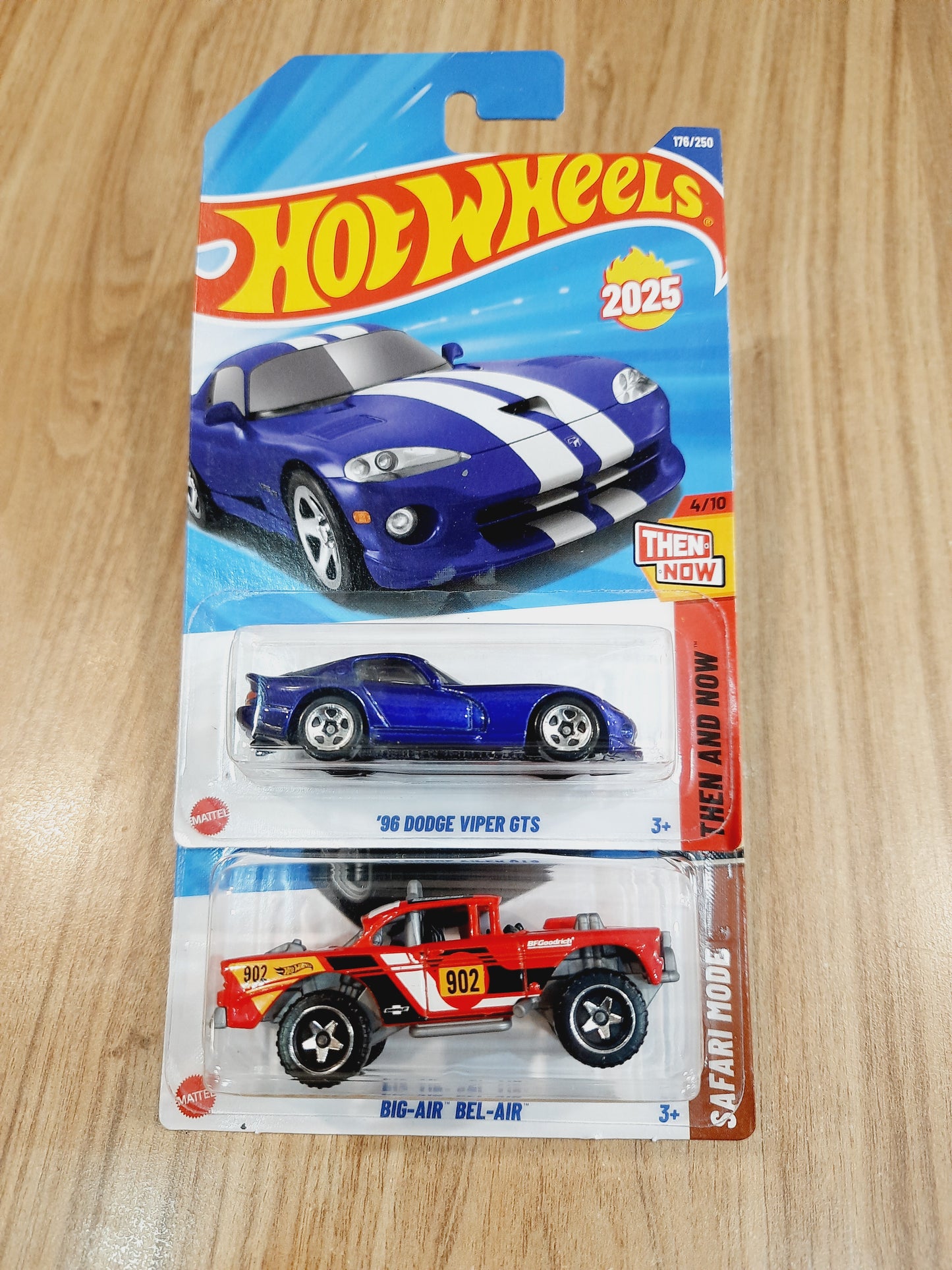 (Imported) Hot Wheels 96 Dodge Viper GTS & Big Air Bel Air (combo pack of 2)