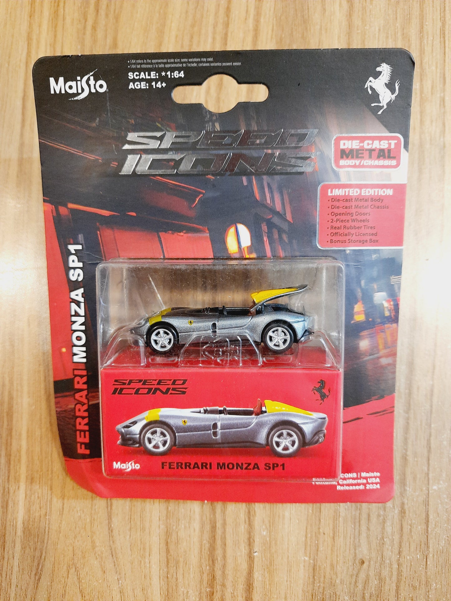 Maisto Speed Icons Ferrari Monza SP1 1:64 Licensed Diecast Scale Model Car