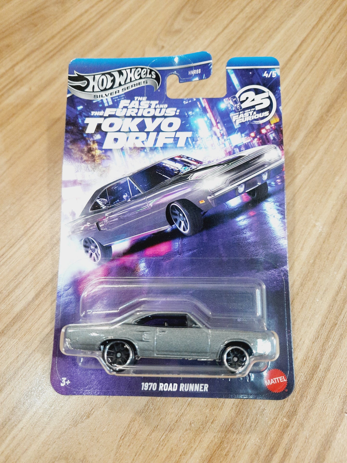(Creased Card) Hot Wheels Silver Series - 1970 Road Runner | The Fast & The Furious Tokyo Drift HNR88