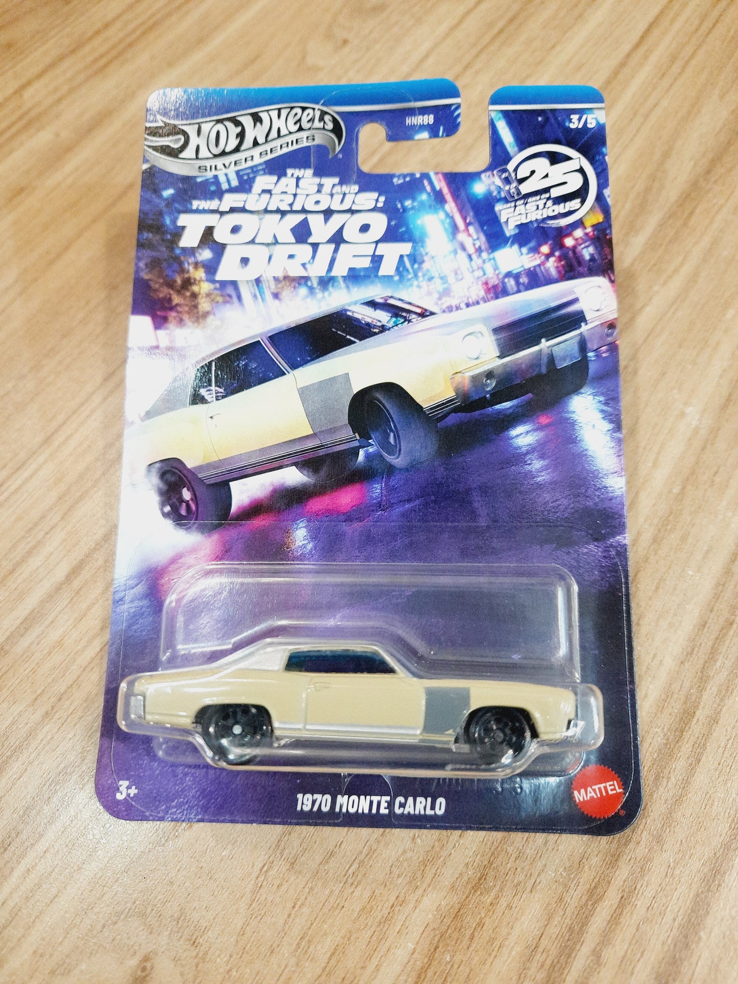 (Creased Card) Hot Wheels Silver Series 1970 Monte Carlo | The Fast & The Furious Tokyo Drift HNR88