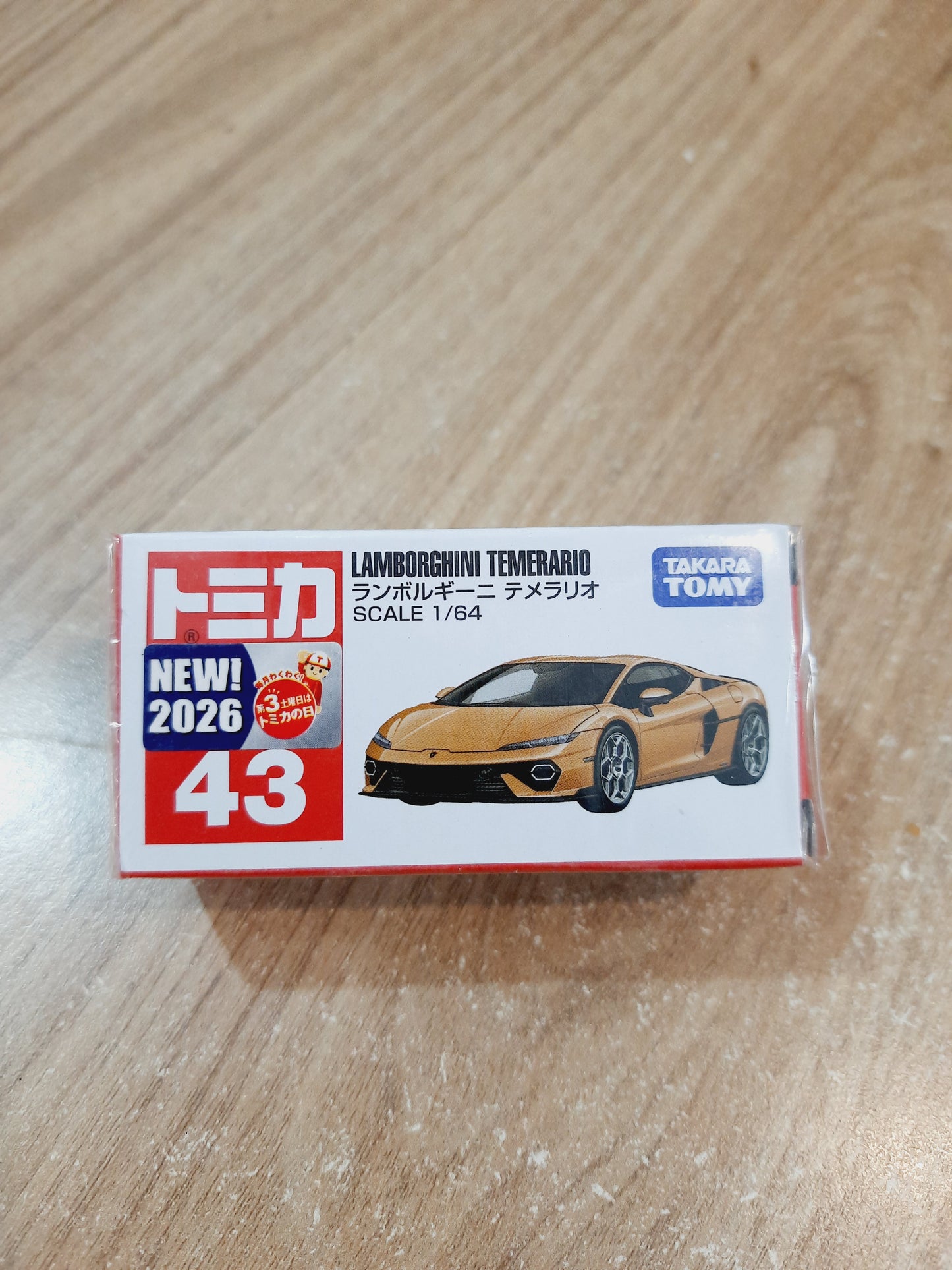 Tomica Lamborghini Temerario 1:64 TAKARA TOMY 43 Diecast Scale Model Car