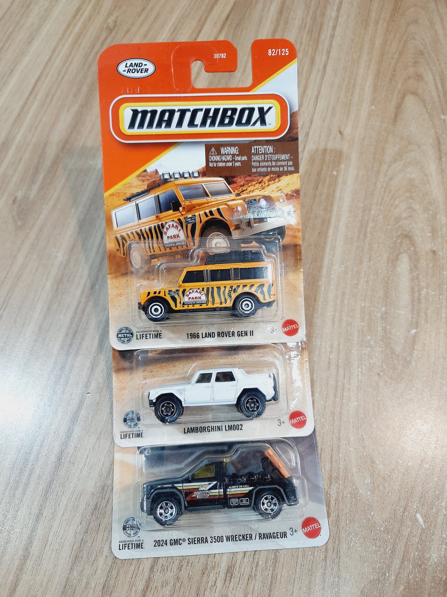 Matchbox 1966 Land Rover GEN ll, Lamborghini LM002 & 2024 Gmc Sierra 3500 Wrecker