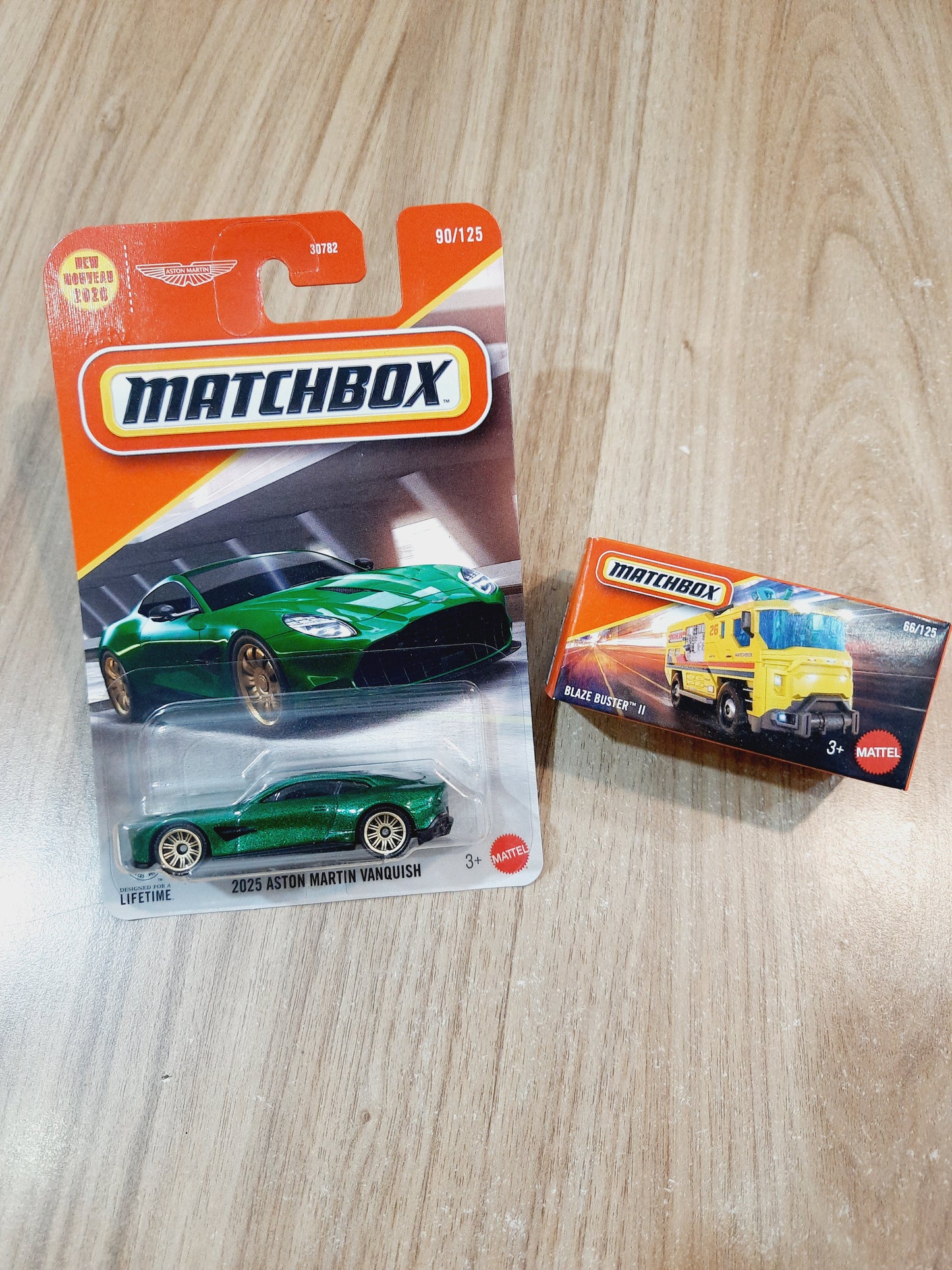 Matchbox 2025 Aston Martin Vanquish & Blaze Buster ll Diecast Scale Model