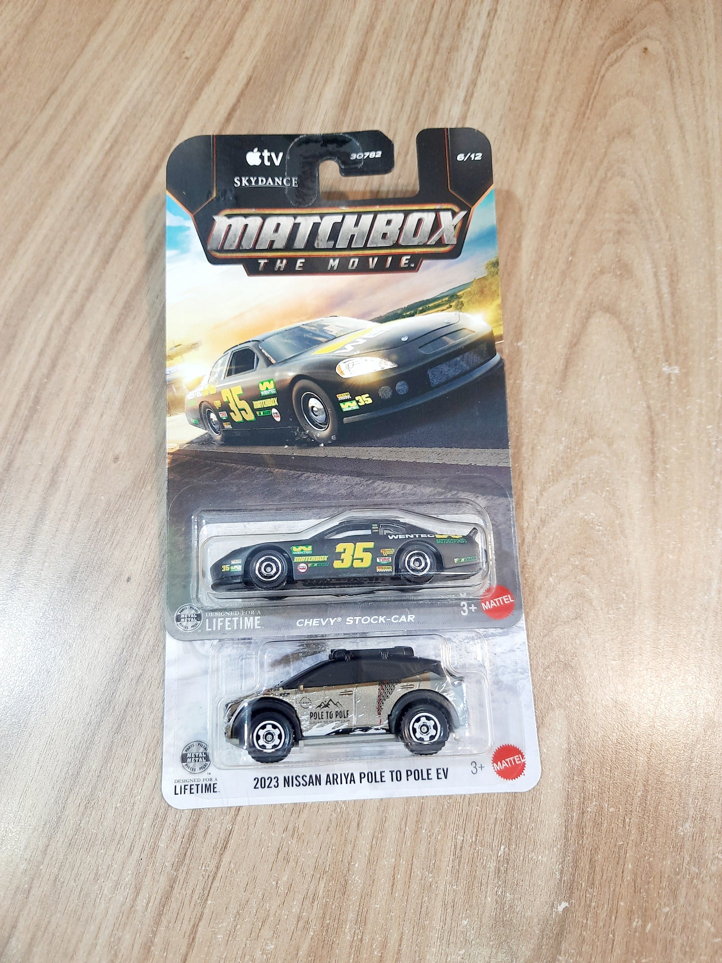 Matchbox Chevy Stock Car & 2023 Nissan Ariya Pole To Pole EV Diecast Scale Model