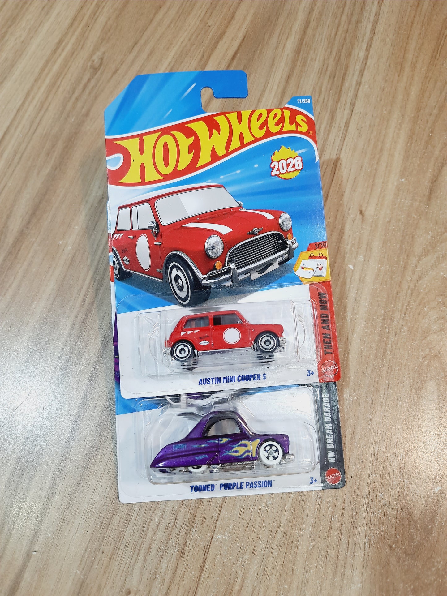 Hot Wheels Tooned Purple Passion & Austin Mini Cooper S