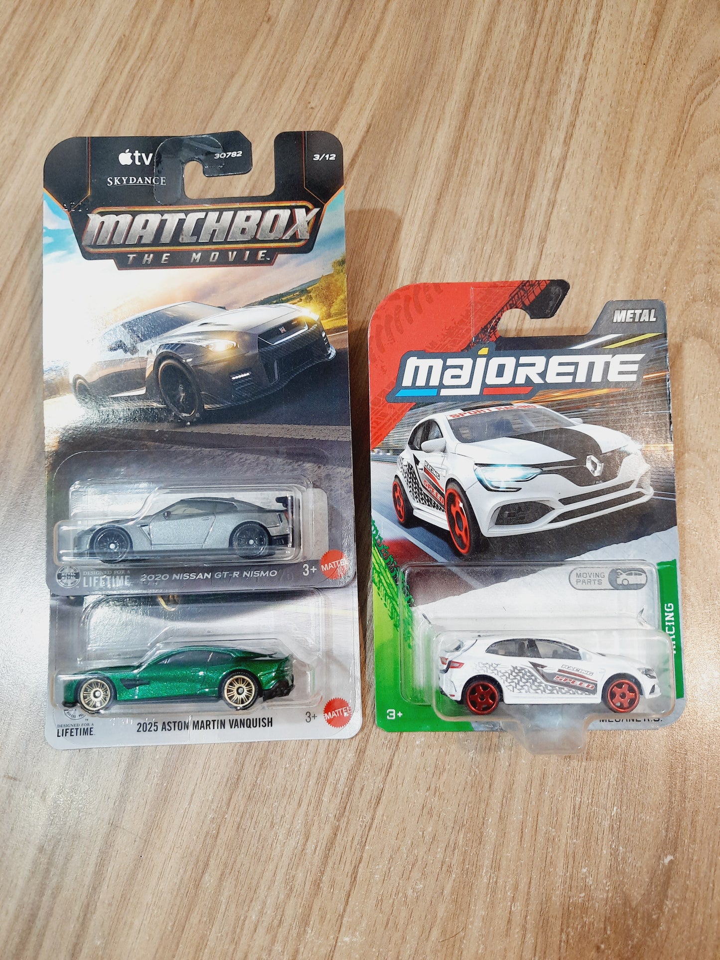 Matchbox 2020 Nissan GT R Nismo, 2025 Aston Martin Vanquish & Majorette Racing Premium Renault Megane R.S