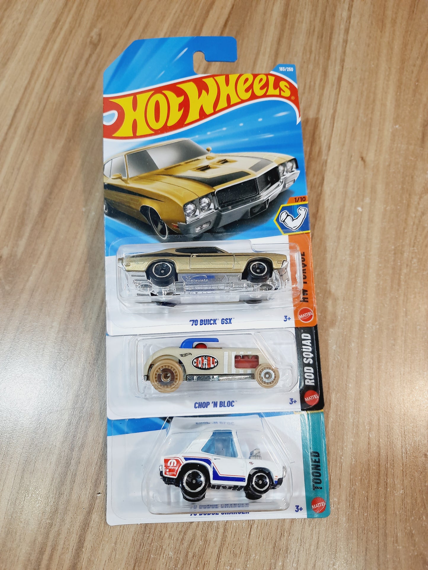 Hot Wheels 70 Buick Gsx, Chop n Bloc & 70 Dodge Charger