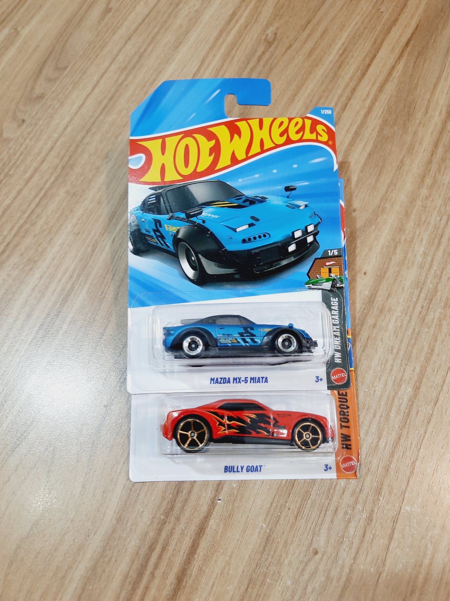 Hot Wheels Mazda MX-5 Miata & Bully Goat (combo pack of 2)