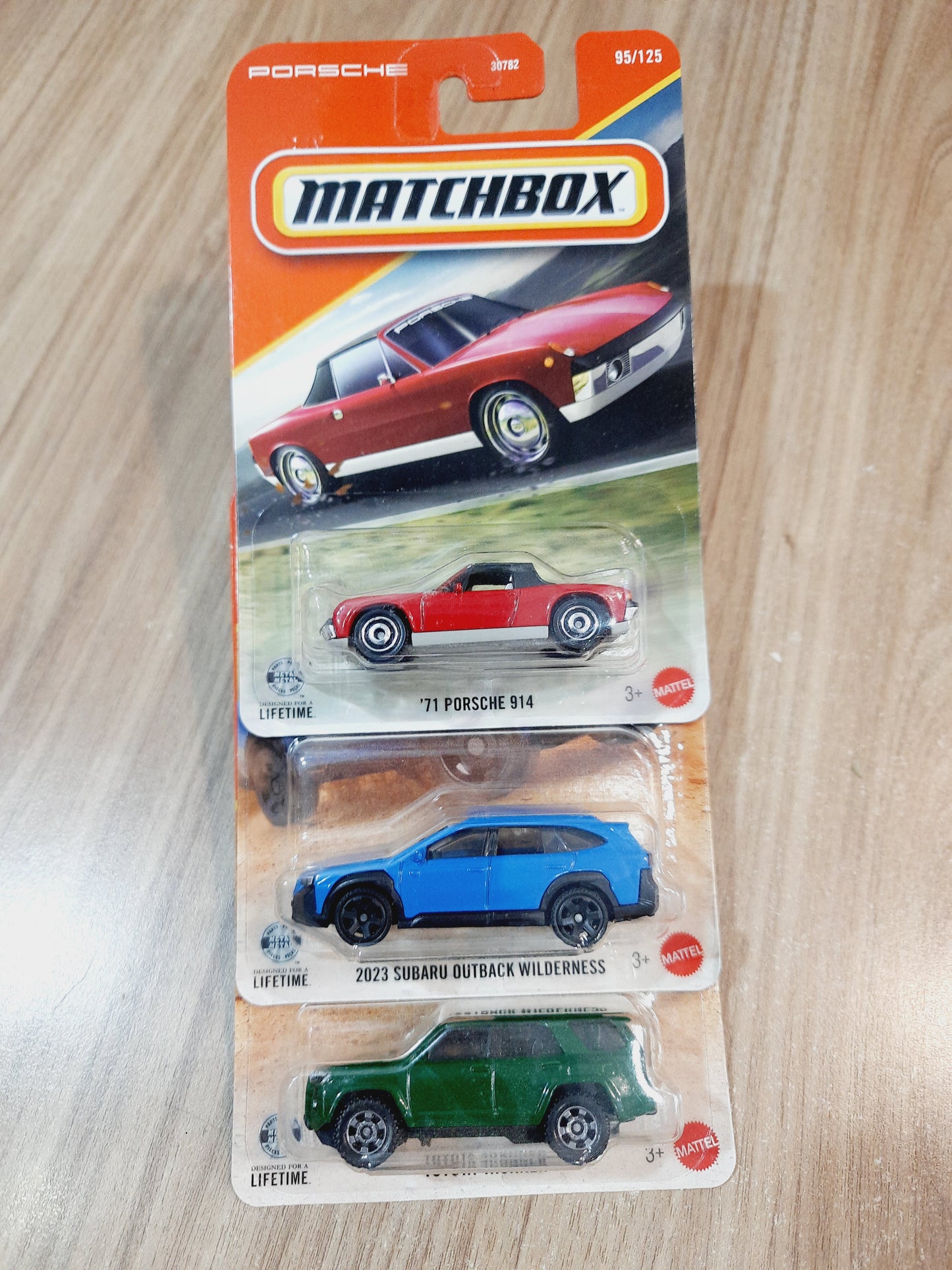 Matchbox 71 Porsche 914, 2023 Subaru Outback Wilderness & Toyota 4Runner