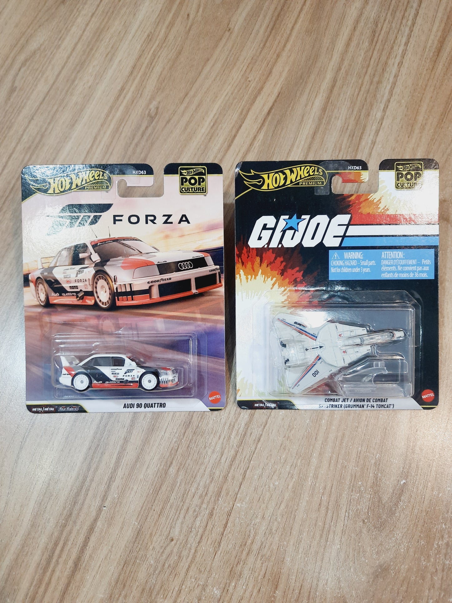 Hot Wheels Premium Audi 90 Quattro & Combat Jet Skystriker (Grumman F 14 Tomcat) pack of 2 HXD63 Pop Culture
