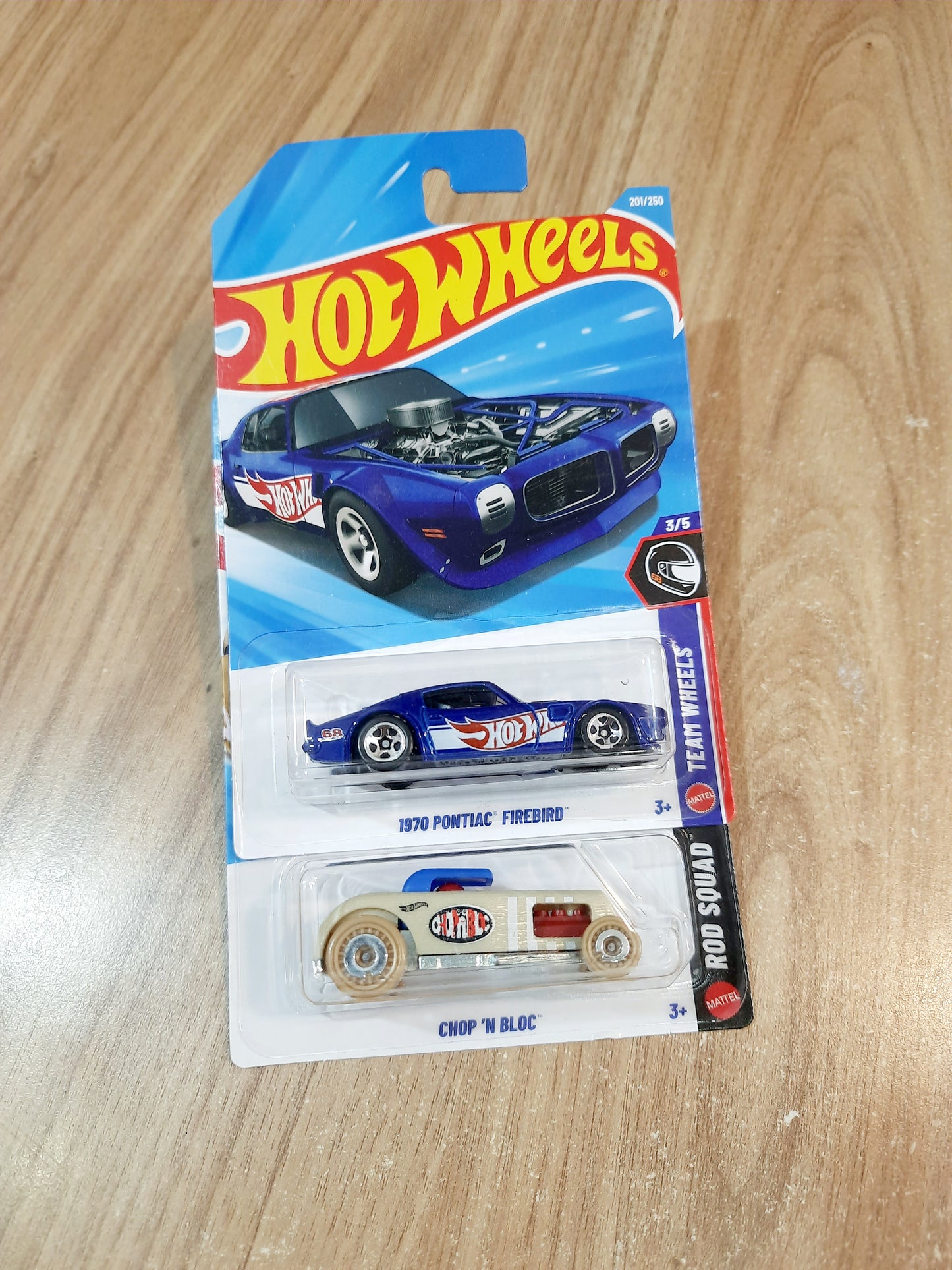Hot Wheels 1970 Pontiac Firebird & Chop N Bloc Diecast Scale Model