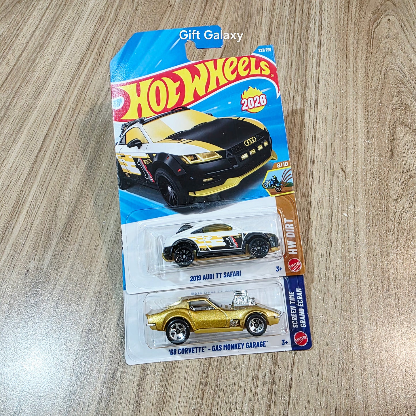 Hot Wheels 2019 Audi TT Safari & 68 Corvette Gas Monkey Garage