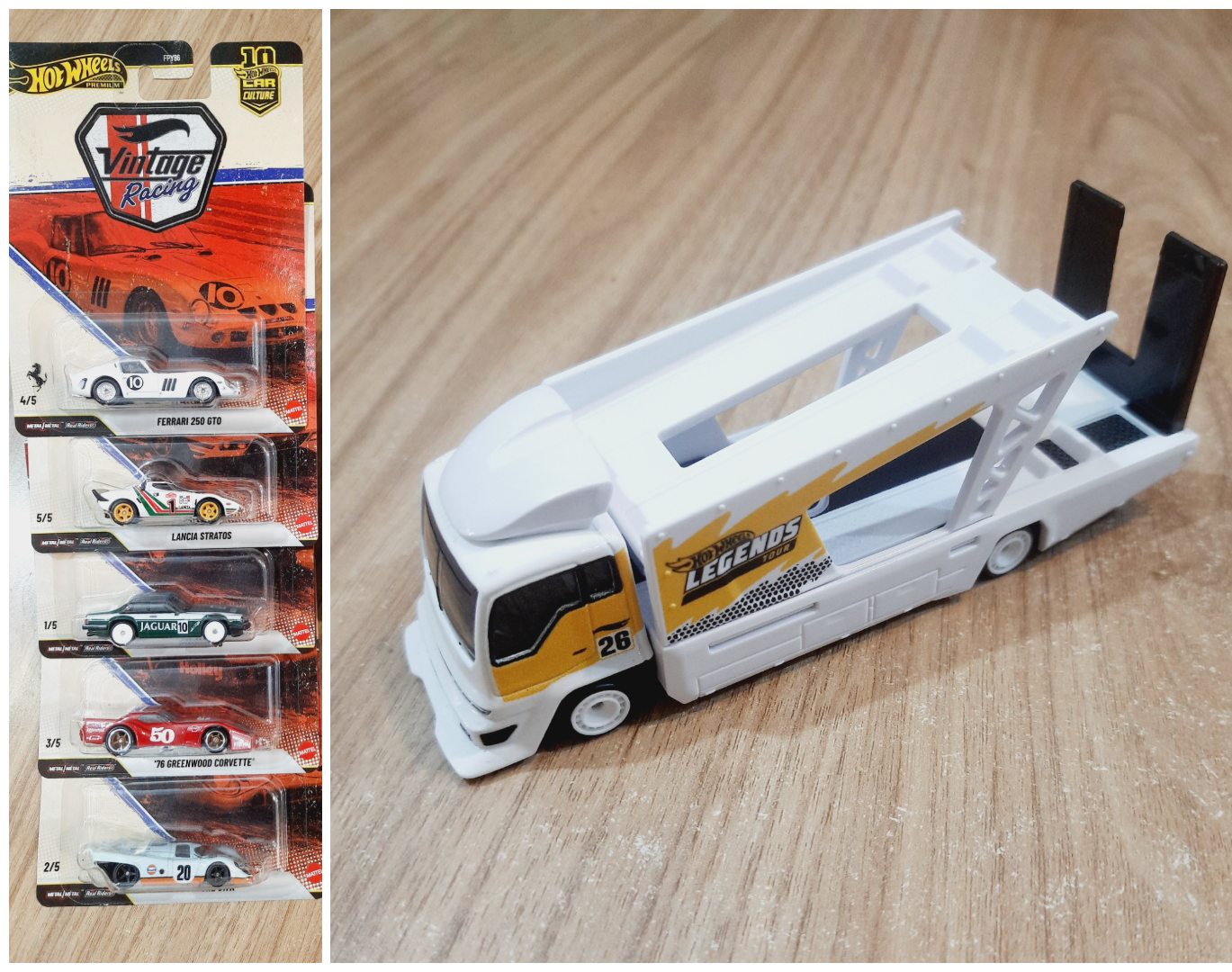 Hot Wheels Vintage Racing Premium & (Lose) Legends Tour Kousoku Hauler Combo