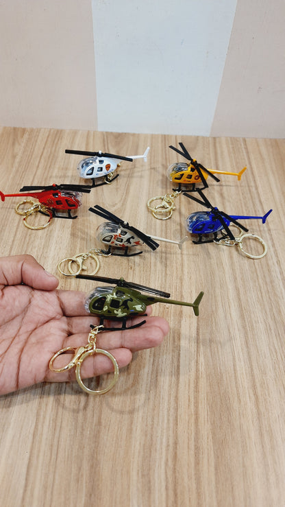 Helicopter Metal Keychain