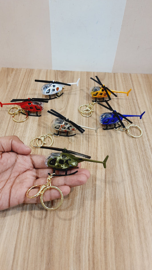 Helicopter Metal Keychain