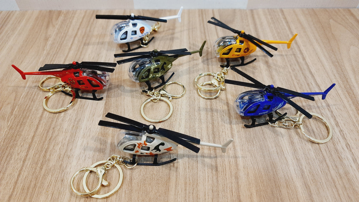 Helicopter Metal Keychain
