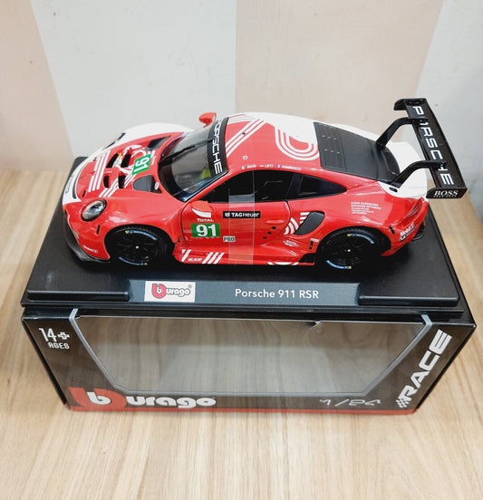 Bburago Porsche 911 RSR (RED) Diecast Scale Model 1:24