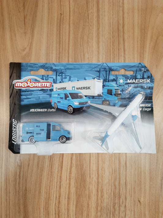 Majorette Maersk Air Cargo & Volkswagen Crafter Set