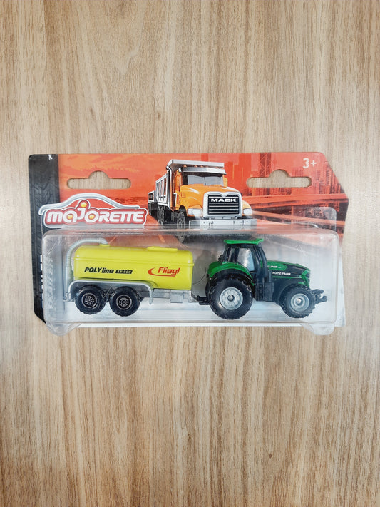 Majorette Deutz-FAHR Tractor with Fliegl Polyline Diecast Scale Model
