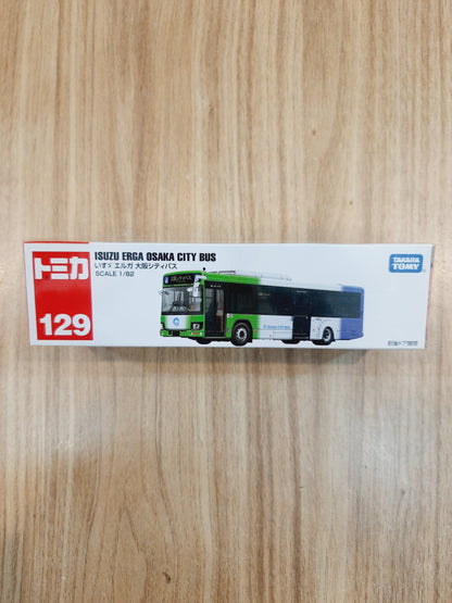 Takara Tomy Tomica No 129 Isuzu Elga Osaka City Bus Diecast scale model