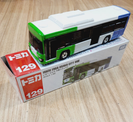 Takara Tomy Tomica No 129 Isuzu Elga Osaka City Bus Diecast scale model