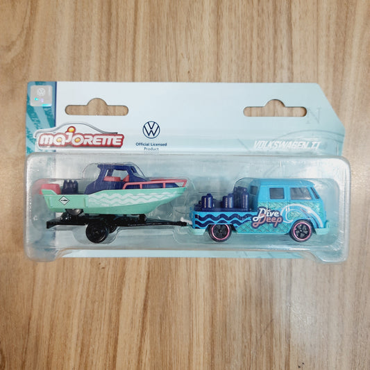 Majorette Volkswagen T1 Diecast Scale Model (Van with Boat)