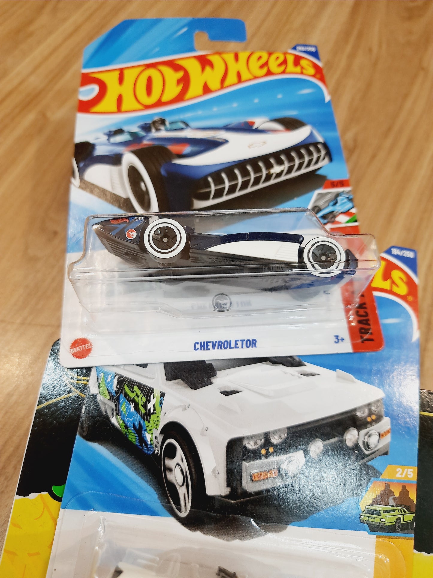 Hot Wheels Treasure Hunt Chevroletor, Track Dwagon, Party Wagon (combo pack of 3)