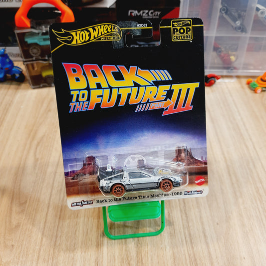 (Card is bent) Hot Wheels Premium - Back to the Future Time Machine 1955 (HXD63)