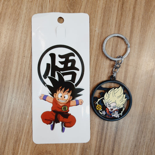 Dragon Ball Z Goku Super Saiyan Anime Revolving Metal Keychain