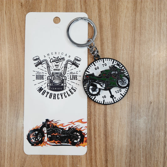 Revolving Bike Metal Keychain