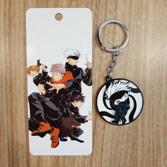 Revolving Satoru Gojo Anime Metal Keychain
