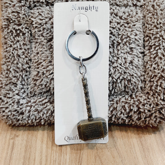 Thor Hammer Metal Keychain