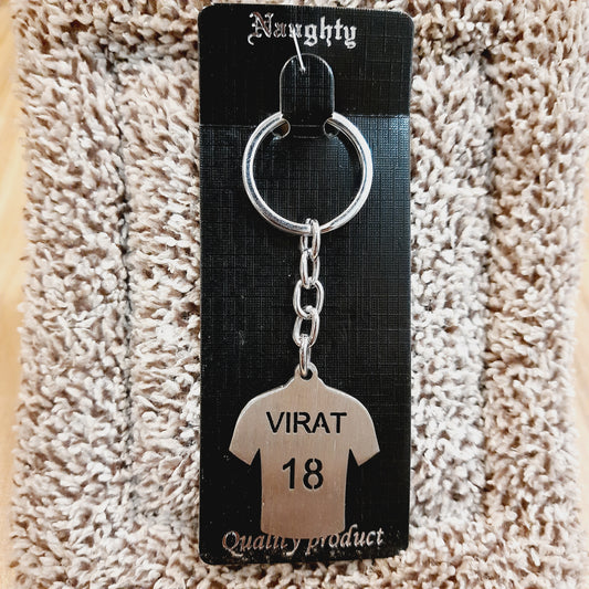 Virat Kholi Jersey Metal Keychain