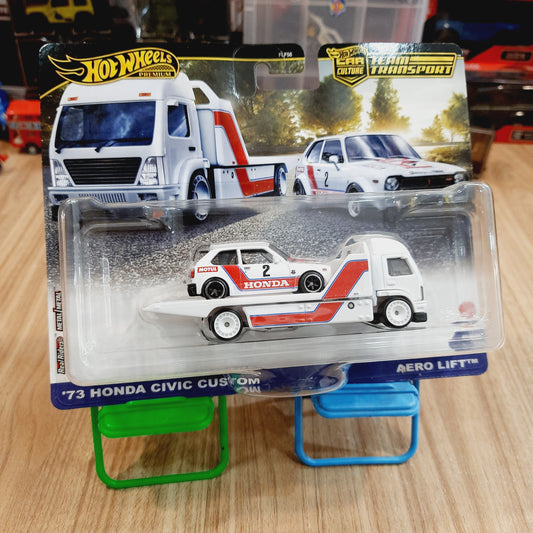 Hot Wheels Premium Car Culture Team Transport - 73 Honda Civic Custom Aero Lift FLF56