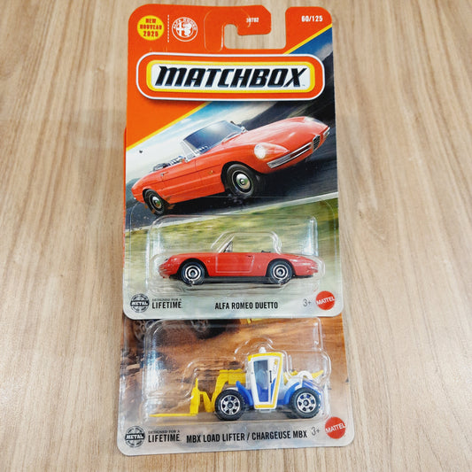 Matchbox Alfa Romeo Duetto & MBX Load Lifter / Chargeuse MBX (Combo pack of 2 ) - 30782