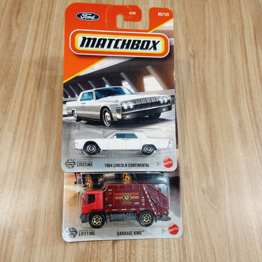 Matchbox 1964 Linclon Continental & Garbage King (Combo pack of 2 ) - 30782