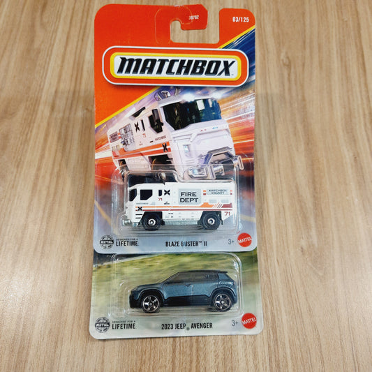 Matchbox 2023 Jeep Avenger & Blaze Buster II (Combo pack of 2 ) - 30782