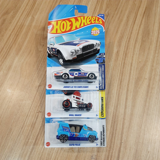 Hot Wheels Jaguar XJC V12 Coupe, Skull Shaker & Rapid Pulse(combo pack of 3)