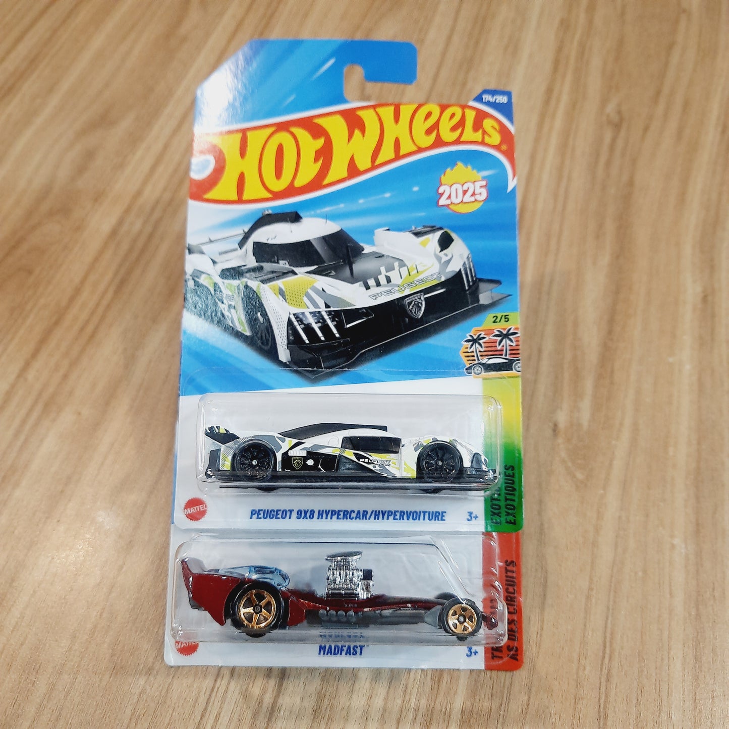 Hot Wheels Peugeot 9X8 Hypercar/Hypervoiture & Madfast(combo pack of 2)
