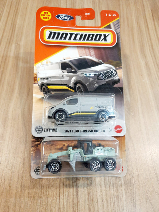 Matchbox 2023 Ford E - Transit Custom & Ground Grinder (combo pack of 2) - 30782