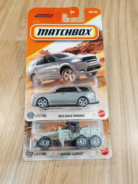 Matchbox 2018 Dodge Durango & Ground Grinder (Combo pack of 2)- 30782