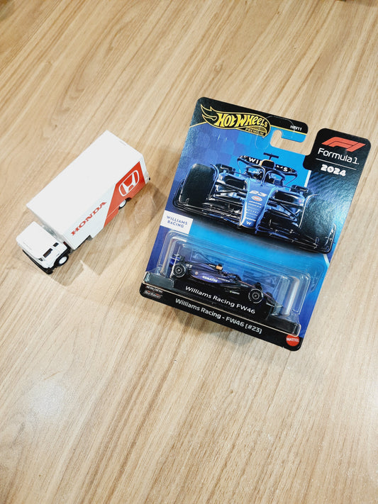 Hot Wheels Premium Formula 1 2024 - Williams Racing FW46 (#23) & Sakura Sprinter (Combo of 2) - HRV11